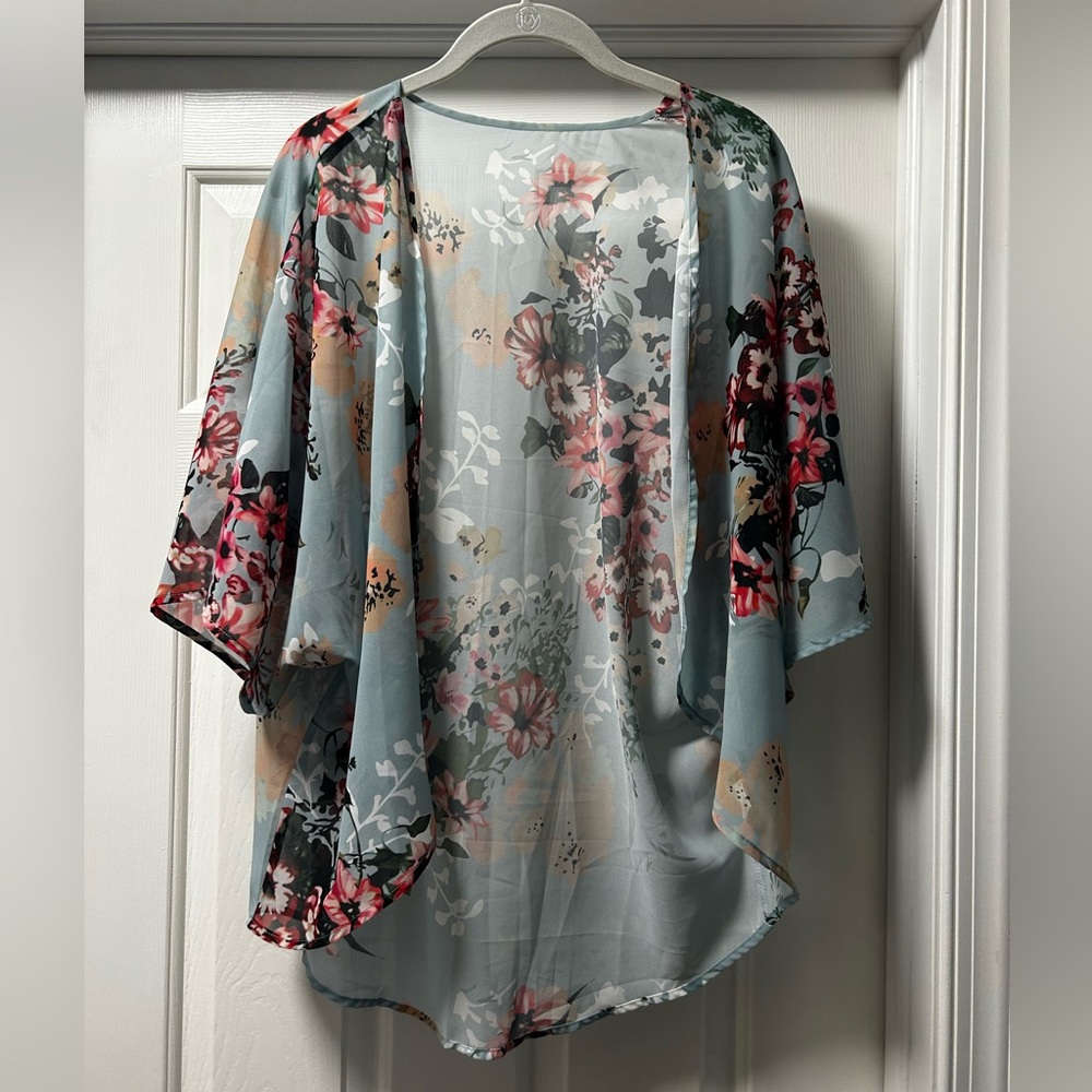 Floral Sheer Kimono Cardigan